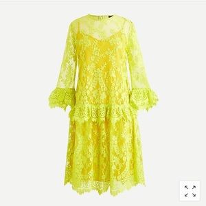 J Crew 3/4 Sleeve Chantilly Lace Dress